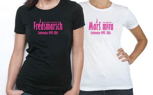 T-tröjor – Fredsmarsch Srebrenica 1995–2011 (förstora bilden)