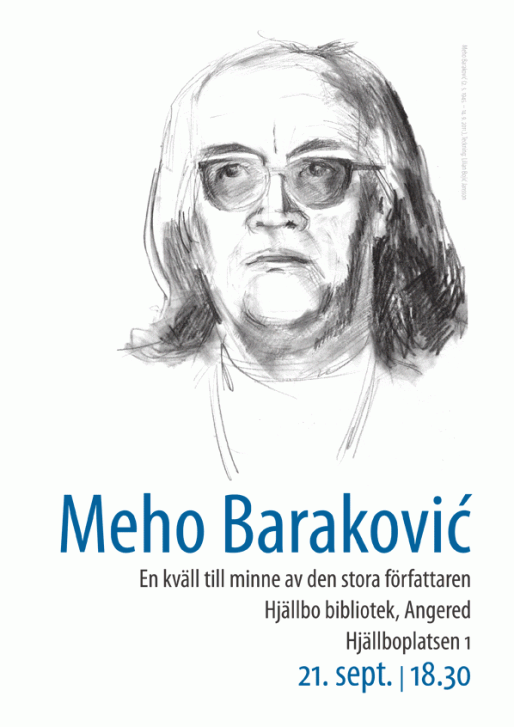 Meho Baraković (teckning: Lilian Jansson) Meho Baraković (teckning: Lilian Jansson)