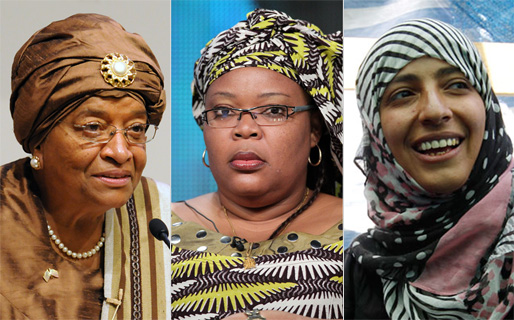Ellen Johnson Sirleaf, Leymah Gbowee och Tawakkul Karman