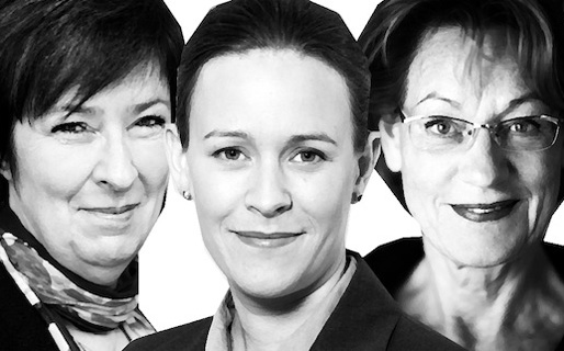 Mona Sahlin, Maria Wetterstrand och Gudrun Schyman