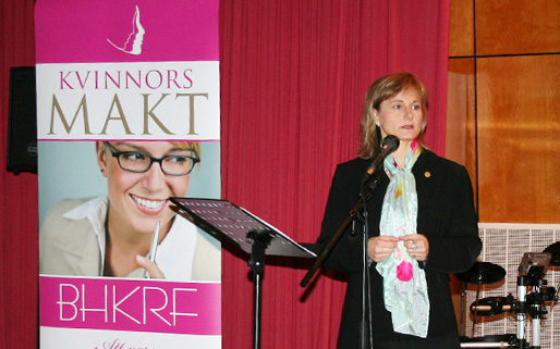 Annicka Engblom (Sveriges riksdag) på BHKRF:s konferens ”Kvinnors makt” (extern länk)