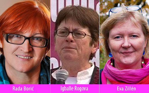 Rada Boric, Igballe Rogova och Eva Zillén Rada Boric, Igballe Rogova och Eva Zillén