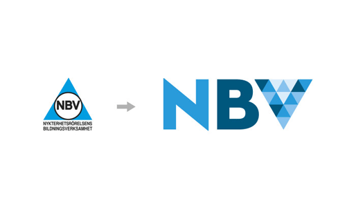NBV:s gamla och nya logotyp NBV:s gamla och nya logotyp