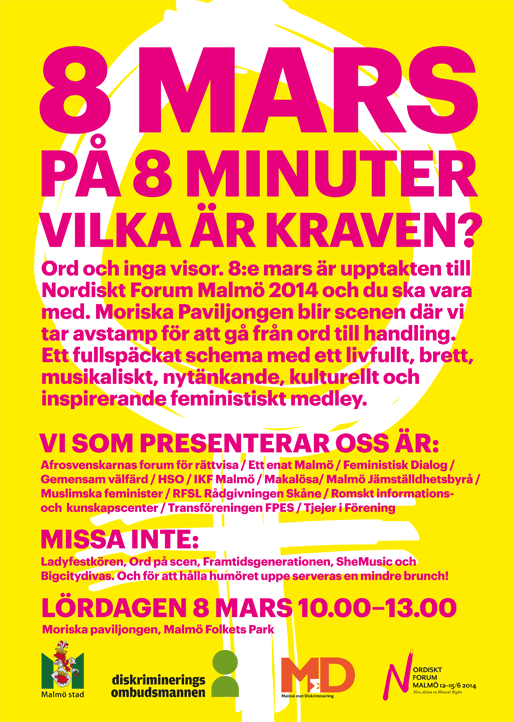8 mars på 8 minuter. Vilka är kraven? 8 mars på 8 minuter. Vilka är kraven?