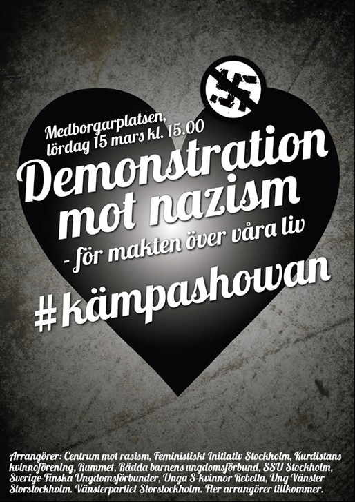 Demonstration mot nazism