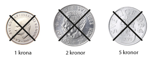 Efter 30 juni blir de äldre 100- och 500-kronorssedlarna samt de äldre 1-, 2- och 5-kronorna ogiltiga Efter 30 juni blir de äldre 100- och 500-kronorssedlarna samt de äldre 1-, 2- och 5-kronorna ogiltiga