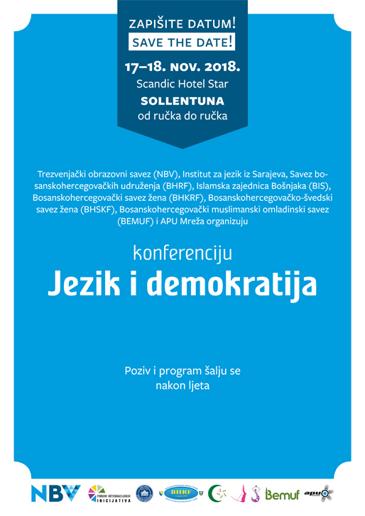 Zapišite datum! – za konferenciju ”Jezik i demokratija” Zapišite datum! – za konferenciju ”Jezik i demokratija”