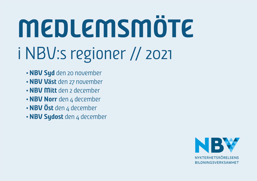 Medlemsmöte i NBV:s regioner 2021