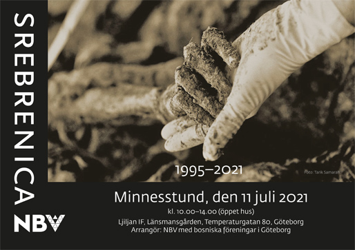 Minnesstund för offren för folkmordet i Srebrenica den 11 juli 1995