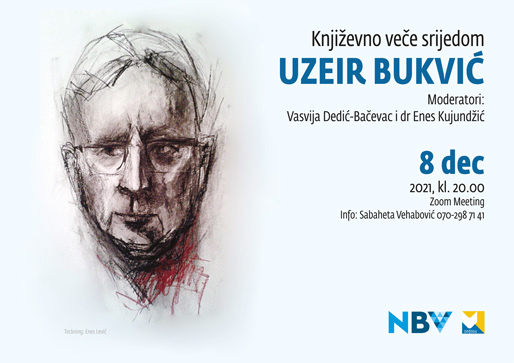 Književno veče srijedom: Uzeir Bukvić (crtež: Enes Lević)