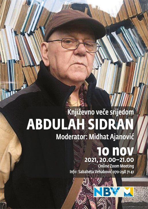 Književno veče srijedom: Abdulah Sidran