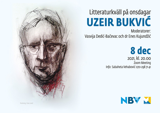 Litteraturkväll på onsdagar: Uzeir Bukvić (teckning: Enes Lević)