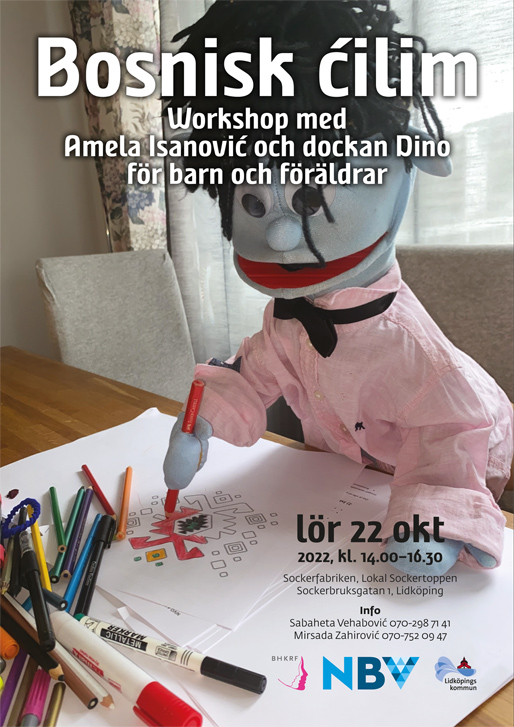 ”Bosnisk ćilim” – Workshop med Amela Isanović och dockan Dino för barn och föräldrar