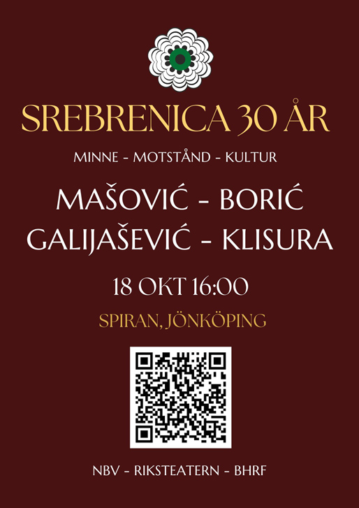 ”Srebrenica 30 år efter” i Jönköping ”Srebrenica 30 år efter” i Jönköping